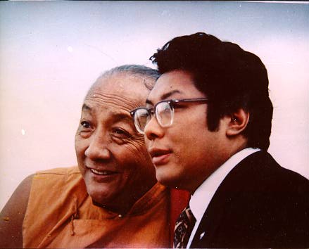 Chögyam Trungpa Rinpoche with Dilgo Khyentsé Rinpoche