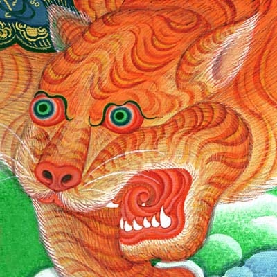 tiger face detail