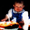 Ræchel Togden on her first birthday
